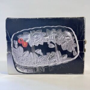 Vintage Studio Nova Winter Rose Divided Relish Dish Japan IOB No WY051/345